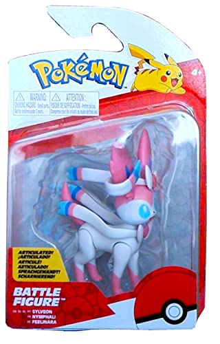Pokemon Sylveon 3 Inch Battle Feature Figure Set Action Ready