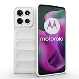 RankOne Custodia in Silicone Liquido Airbag per Motorola Moto g15 / Motorola Moto g15 Power (6.72" Inches) - Bianco