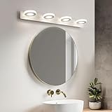 Trois températures de couleur: La LED lampe miroir salle de bain 20W avec 3 températures de couleur au choix : 3000K, 4000K, 6000K. (Veuillez noter que cette lampe pour miroir est une lumière auxiliaire et ne peut donc pas fournir suffisamment de lumière pour éclairer toute la pièce.)