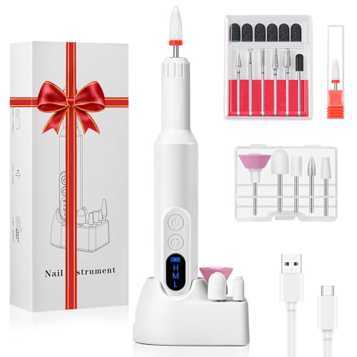 Diboniur Fresa Unghie 12 in 1 con Display LED, 18000 RPM, USB, 3 Velocità