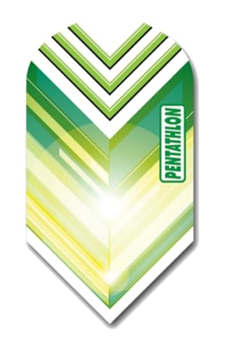 US Darts 3 Sets (9 Flights) Pentathlon Slim Green Ex-Tough Dart Flights - Style 1