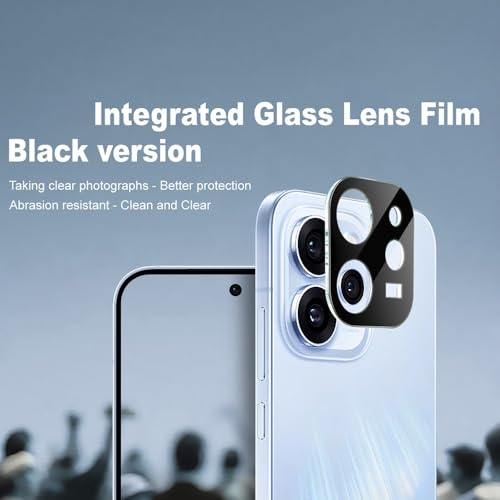 Image of FabeKee Compatible With Oppo Reno15 Pro 5G Tempered Glass Full Cover Lens Film + Acrylic Cap (Black Version)