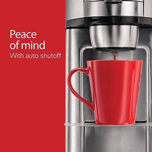 Hamilton Beach 49981-SAU Scoop Single Serve Coffee Maker, Stainless Steel, 1200 W