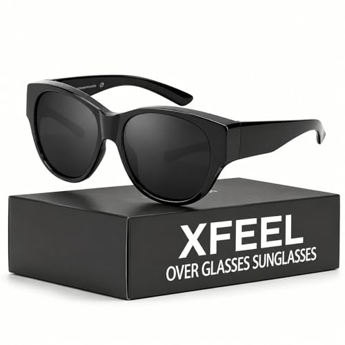 Image of Xfeel Polarized Over Glasses Sunglasses for Women Fitover Sun Glasses | Sunglasses that Fit Over Glasses, UV400 Protection, Outdoor Driving Shades, Over Reading /Prescription Glasses Sunglasses