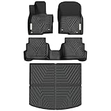 YITAMOTOR Floor Mats & Cargo Liner Fit for Mazda CX-5 2017-2025, TPE All Weather Custom Fit Floor Liners for Mazda CX5, 1st & 2nd Row and Trunk Liner Car Mats Set Accessories, Black
