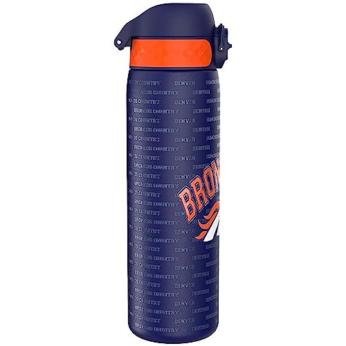 Ion8 NFL Denver Broncos Lightweight Steel Water Bottle, 600 ml/20 oz, Non-Insulated, Leak Proof, Easy to Open, Secure Lock - Image 4