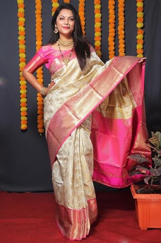Image of Avantika Fashion Women's Kanjivaram Soft Semi Silk Banarasi Sarees With Blouse Piece