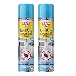 Quebec- Zero in Effective Bed Bug Killer Spray for Bedbugs & Mites - Long Lasting - 12 Months Protection- Natural Fresh Linen Fragrance - Child & Pet Safe - 300 ml (Pack of 2)