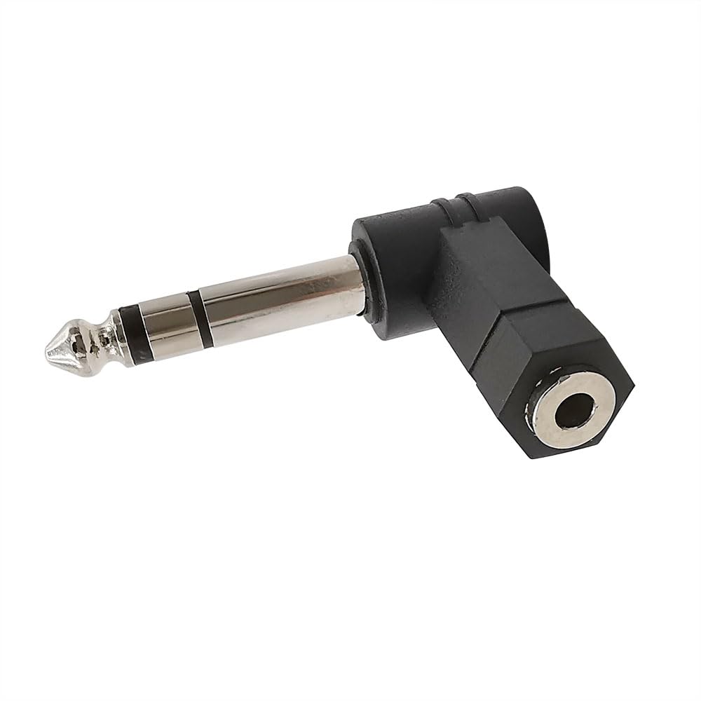 Amazon.co.jp: 6.35mm 3.5mm 変換 プラグ L字型 オスメス ステレオ標準