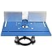 KETIPED Aluminium Router Table Insert Plate,Woodworking Benches 9.4x7.9x0.2 Inch Router Flip Plate with Miter Gauge Guide Aluminium Fence Sliding Brackets(Blue),MG-051BL