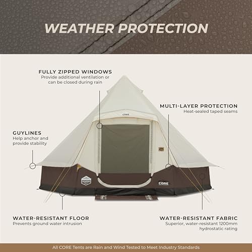 CORE Bell Tent with Interior Organization Pockets