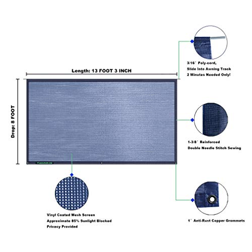 Image of RV Awning Mesh Sun Shade Screen for Motorhome Camper Trailer Sunshade