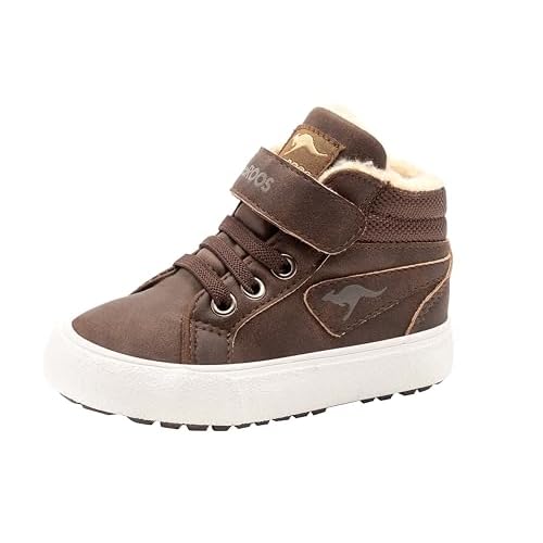 KangaROOS KaVu III Unisex Baby Sneaker, Braun (Dark Brown/Sand 343), 22 EU