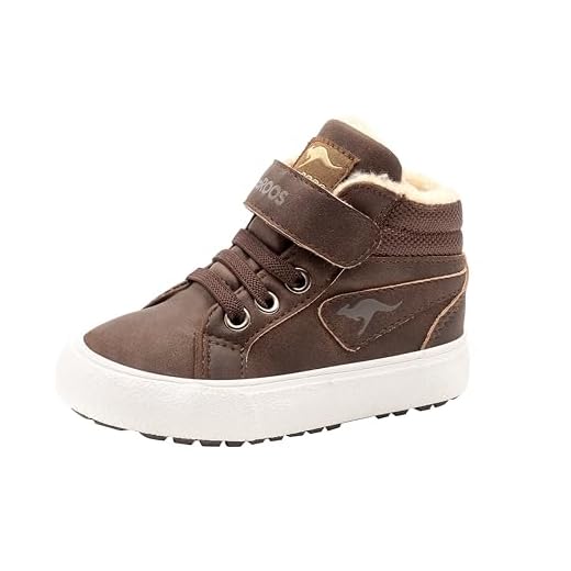 KangaROOS KaVu III Unisex Baby Sneaker, Braun (Dark Brown/Sand 343), 22 EU