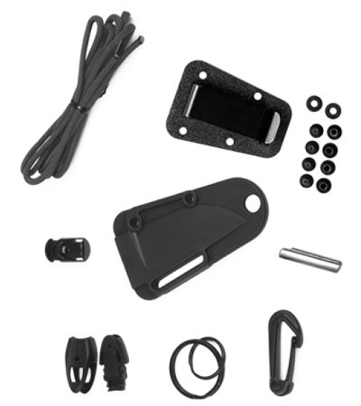 Esee Izula-Ii Fixed Blade Knife, Survival Kit, Ambidextrous Sheath, Belt Clip, Made In Usa (Desert Tan Blade/Black Sheath/Survival Kit) #TOP3