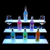 ★ 【CONTROL REMOTO RF DE 44 TECLAS】 La pantalla de botella de licor iluminada con control remoto RF incluye 20 colores estáticos, 6 modelos de bricolaje, salto de color, desvanecimiento de color y programas de destellos de luz con control de velocidad y controles de atenuación. Puede elegir cualquier modo de luz que desee.