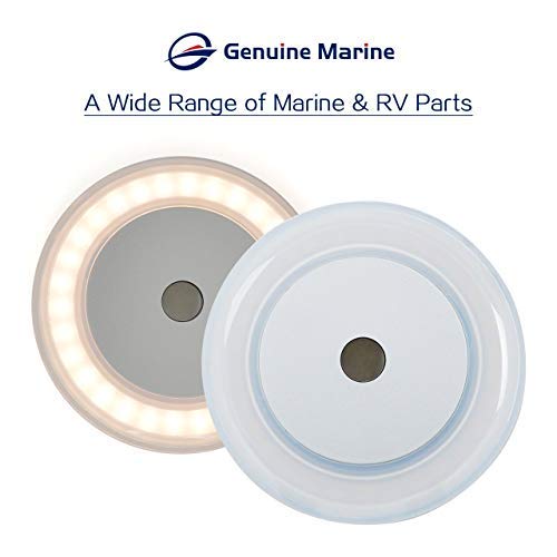 12V RV LED Touch Boat Ceiling Light - 3W Dimmer 2800K Soft Warm Memory Marine Lamp Annular Frosted Lens with Stepless Dimmable, Surface Mount, Hidden Fastener Design, Stainless Steel Screw, Pack of 6 - Thumbnail 7