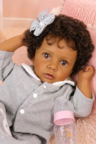 Muñeca Reborn Bebé Niña Negra Realista 20 Pulgadas miniatura 4