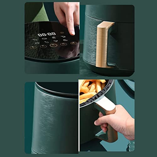 Freidora de aire, freidora de aire con pantalla táctil digital, 8 presintonías, con cesta antiadherente, circulación de aire caliente de 360°, control de temperatura inteligente y preciso, 3, 5 L