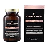 Lumina Brain™ Nootropic Food Supplement – 2 Month Supply, Vegan Capsules with Bacopa, Citicoline, DMAE & Vitamin B6 & B12