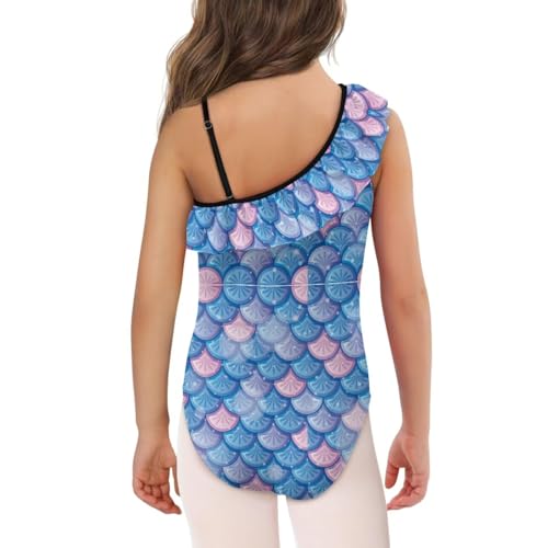 TOADDITDO One Piece Swimsuits for Girls Cute Animals Print Ruffle One Shoulder Bathing Suit with Adjustable Strap4