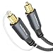Produktbild WARRKY 1M Optisches Kabel, Toslink kabel, [Nylon geflochten, Vergoldeter Stecker, Aluminiumhülse] Digital Optisch Audiokabel, Kompatibel mit LG/Samsung Soundbar, Stereoanlage, Heimkino, PS4, Xbox