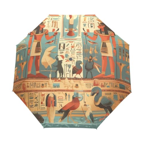 Parapluie égyptien antique automatique et pliant pour les voyages et la plage
