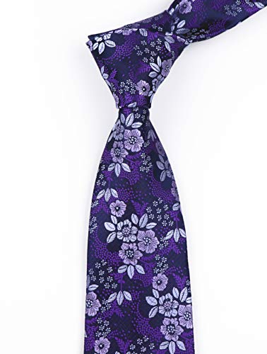 Secdtie Men's Purple Tie Floral Business Woven Neckties Stylish For Every Outfit #TOP4