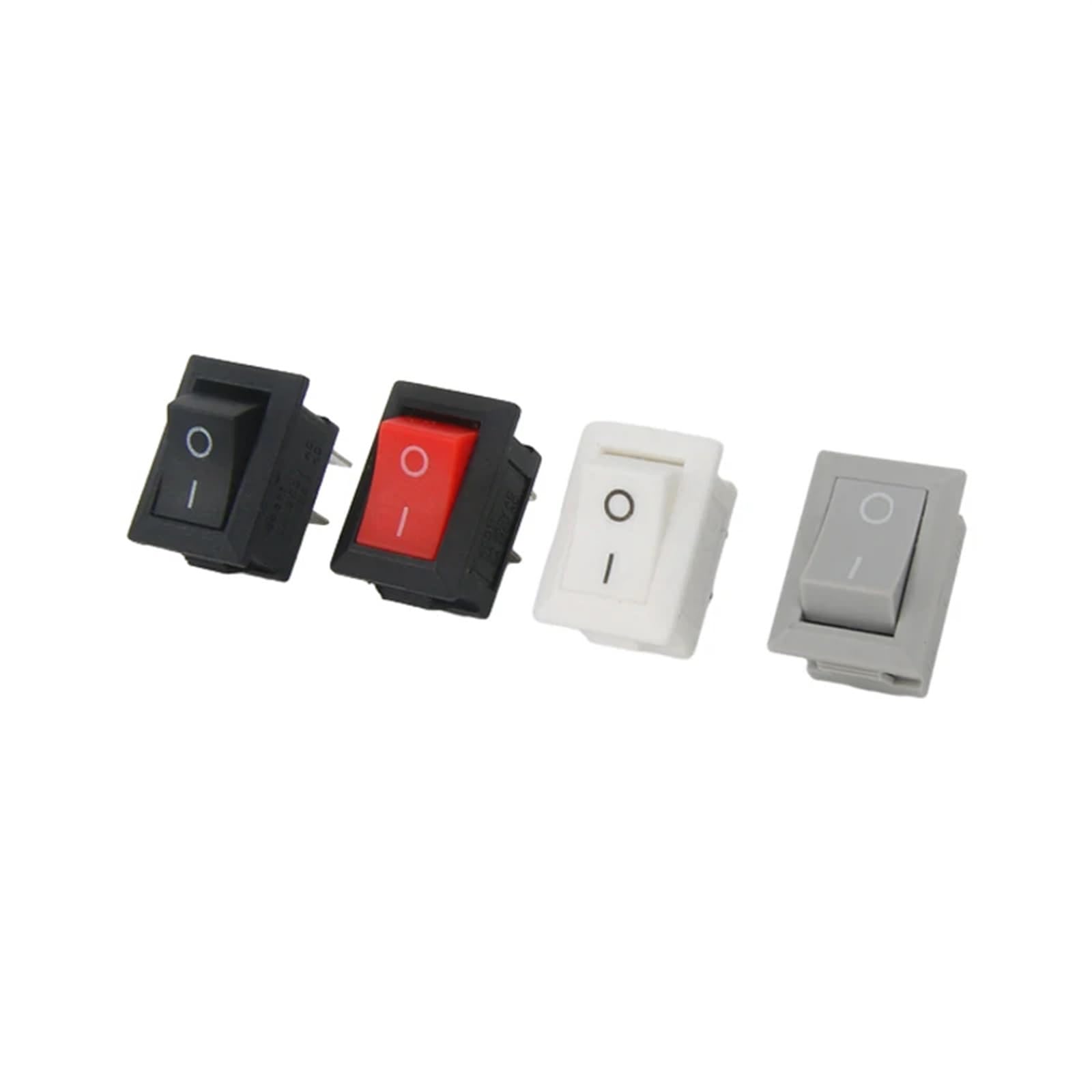 KCD11 2pin 10x15mm Mini przełącznik przyciskowy SPST 3A 250V AC przełącznik kołyskowy wł./wył. do łodzi 1 czarny czerwony biały szary 10 sztuk (2 pin biały biały)