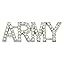 U.S. Army Rhinestone Pin - Rhodium Plated