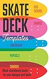 Skate deck templates: 6x9' Mini notebook for drawing and creating your own Skateboard designs