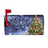 Kerstboom Brievenbus Cover Magnetische Brievenbus Wrap Mode Post Box Cover Wraps voor Tuin Tuin Outdoor Decor Standaard Grootte 25.5x21 inch