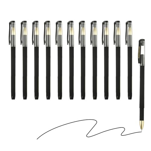 Stylo à bille à encre gel à écriture lisse PATIKIL AGPA2004A noir pointe fine 0.5 mm