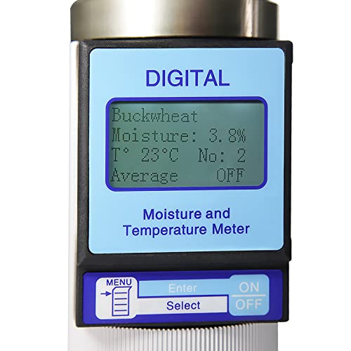 Grains Moisture Meter Smart Grain Moisture Tester for 25 Grains Moisture Testing Rapeseed Wheat Spring Barley Field Bean Corn Winter Barley Oats Buckwheat Coffee Beans Radish Seeds Peanuts AMT65C - Thumbnail 5