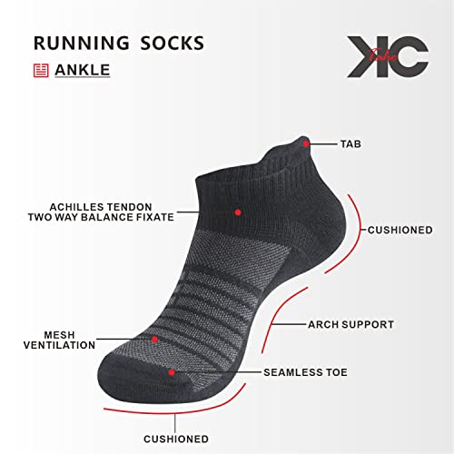 Men's Performance Athletic Running Socks 6/8 Pairs Arch Support Cushioned Cotton Low Cut Sports Ankle Sock2