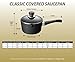 Scanpan Classic 3 Qt Nonstick Covered Saucepan – Metal Utensil Safe, Dishwasher & Oven Safe to 500°F, Works on Gas & Electric Stovetops, Black