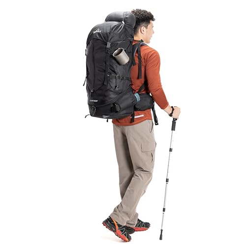 TRIPOLE Terra Backpacking and Trekking Rucksack with Front Black - Image 8