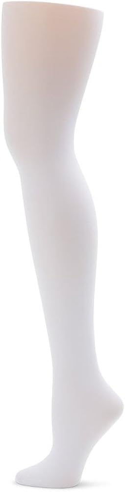 Capezio Little Girls' Ultra Soft Self Knit Waistband Footed Tight, White, One Size (Toddler 2-6) : Clothing, Shoes & Jewelry