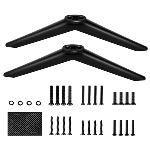 Soporte de TV para TCL, soporte de TV para televisores de 28 a 65 pulgadas, pies para televisores con almohadillas antideslizantes y juego de tornillos M4 M5, soporte universal compatible con TCL Roku