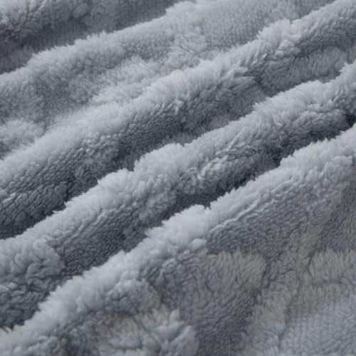 3D-weiche Sherpa-Babydecke für Kleinkinder und Babys - wendbar und flauschig (Grau, 76 x 101 cm)  
3D-flauschige Sherpa-