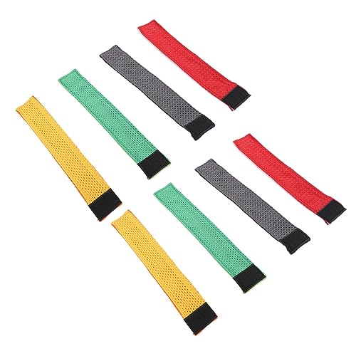 Ycauty 8 correas ajustables para mangas de fútbol, malla transpirable, correas de sujeción para camisas, rojo, verde, amarillo, gris