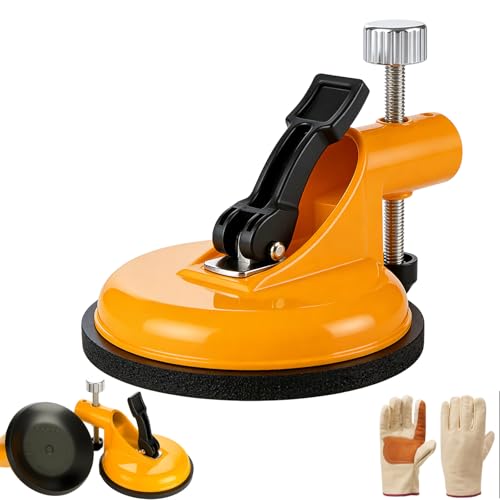 Adjustable Height Setter – Professional Countertop Leveling Tool, Vacuum Panel Leveling Tool & Floor Tile Leveling Clamp for Granite, Marble, Quartz & Stone Slabs (1, Yellow)