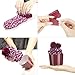 New Upgraded Valentine's Day Fall Winter Slipper Lounge Holiday Fashion Sock Fuzzy Fluffy Socks Gift Boxes Cupcake for Women Girls DIY Gifts（Black-1,One Size）