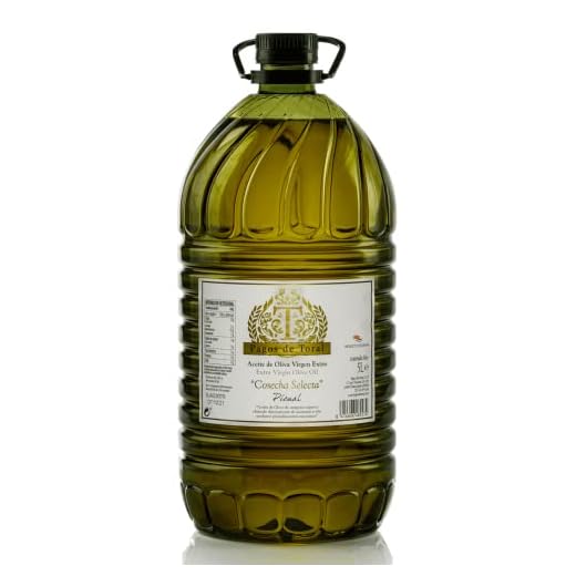 Pagos de Toral Cosecha Selecta - Aceite de Oliva Virgen Extra - Variedad Picual - Procedente de Úbeda - Jaén - Formato familiar 5 Litros - Cosecha de Noviembre - Extracción en frio