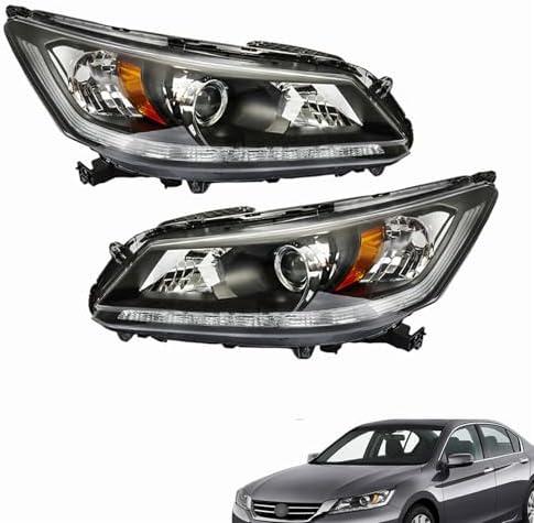 Par De Faros Delanteros LABLT Para Toyota Corolla 2014-2016, Con Carcasa Negra Y Lente Clara Halógena