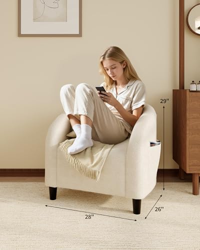 Boucle Barrel Accent Chair – Comfort and Style - Image 4