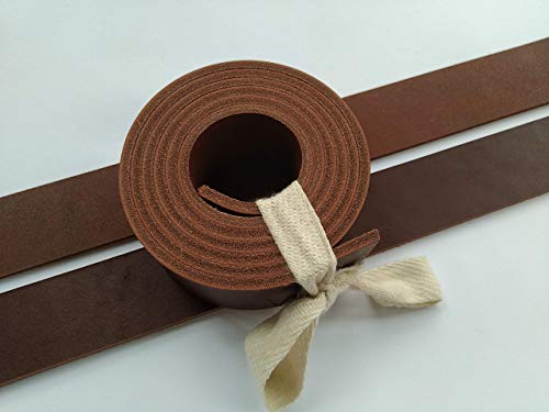 9 Oz Leather Strap Strip Band Genuine Natural Belt Blank. 51" (Dark Cognac, 1 Inch (25Mm.)) #TOP3