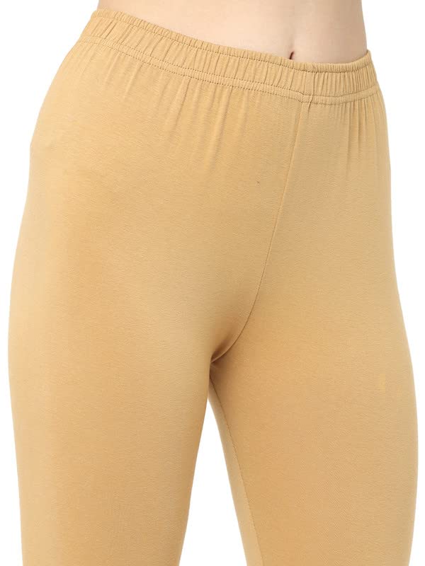 Image of Robinbosky Premium Stretchable Cotton Capri Legging for Women | Suitable for Formal wear & Casual wear | High-End Elastic Makes. The Leggings Squat Proof and Durable for Travel, Yoga, & Workout.