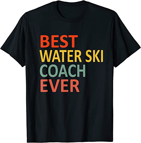 keoStore Mens Best Water Ski Coach Ever Waterskiing Men ds381 T-Shirt Black