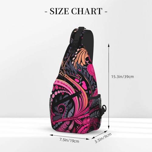 Mochila Tipo Crossbody Sling para Mujer y Hombre Negra miniatura 3